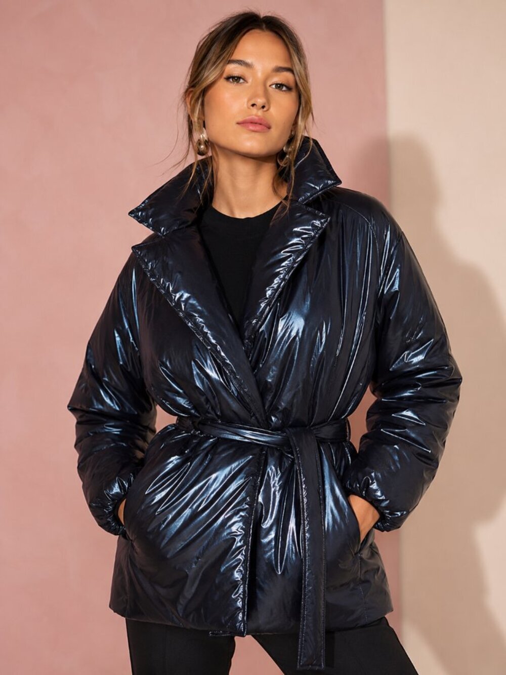 Lovers + Friends Calla Lily Belted Puffer
